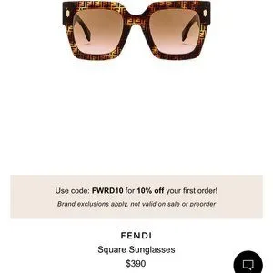 Fendi | Accessories | Fendi Acetate Square Sunglasses Nib  display picture 3